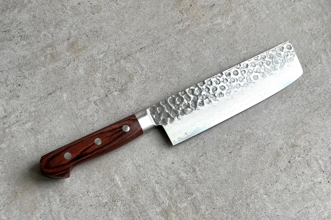 Ohishi 165mm Suminagashi Nakiri - Japanilainen Keittiöveitsi