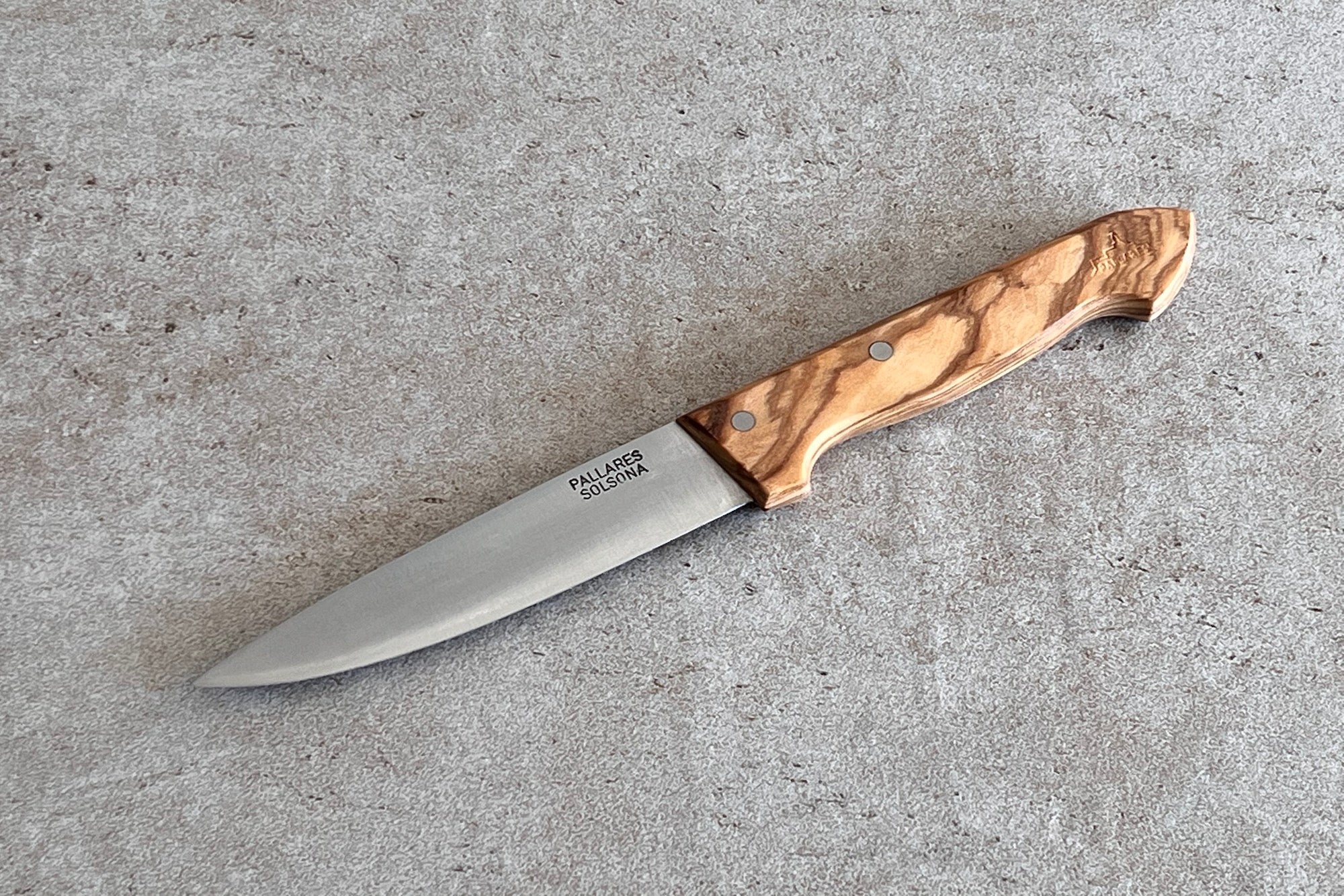 Pallares Olive Wood Carbon Steel 100mm - Kitchen Knife